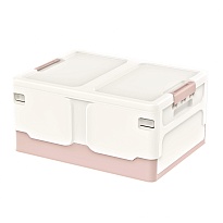 Ящик пластиковый складной белый, дно розовое, 480х360х240 мм в Гомеле Ящик пластиковый складной белый, дно розовое, 480х360х240 мм в Гомеле