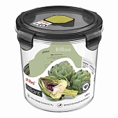 Контейнер для продуктов герметичный с клапаном Brilliant круглый 1,15 л (черный)