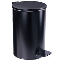 Ведро для мусора с педалью, усиленное, Титан, 10 л, черное, оцинкованная сталь в Гомеле