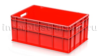 Ящик для молока, мяса, овощей и фруктов сплошной усиленный красный в Гомеле