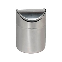 Урна для мусора 1,2 л настольная, с качающейся крышкой, нержавеющая сталь, матовая в Гомеле