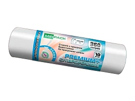 Мешки для мусора 360 л, белые, в рулоне 10 шт., ПВД 65 мкм, 1400х1000 мм, PREMIUM+, 3601015302 в Гомеле