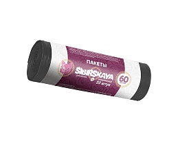 Мешки для мусора 50 л, черные, в рулоне 20 шт., ПНД, 10 мкм, 700х600 мм, SIBIRSKAYA, 101-006 S в Гомеле