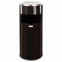 Урна с пепельницей 27 л, нержавеющая сталь, черная, LAIMA PROFESSIONAL в Гомеле