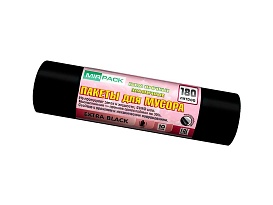 Мешки для мусора 180 л, ароматизированные, черные, в рулоне 10 шт., ПВД, 50 мкм, 1100х930 мм, EXTRA black, 18008301 в Гомеле Мешки для мусора 180 л, ароматизированные, черные, в рулоне 10 шт., ПВД, 50 мкм, 1100х930 мм, EXTRA black, 18008301 в Гомеле