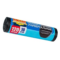 Мешки для мусора 120 л, с ушками, черные, в рулоне 10 шт., ПНД, 15 мкм, 1100х700 мм, Крепак, 4607075710474 в Гомеле Мешки для мусора 120 л, с ушками, черные, в рулоне 10 шт., ПНД, 15 мкм, 1100х700 мм, Крепак, 4607075710474 в Гомеле
