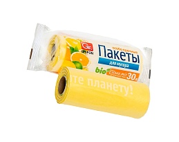 Мешки для мусора 35 л, ароматизированные, желтые, в рулоне 20 шт., ПНД, 12 мкм, 560х530 мм, GRIFON Цитрусовый Микс, 100-033 в Гомеле