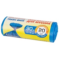 Мешки для мусора 90 л, синие, в рулоне 20 шт., ПНД, 14 мкм, 900х700 мм, LAIMA ULTRA, 607693 в Гомеле Мешки для мусора 90 л, синие, в рулоне 20 шт., ПНД, 14 мкм, 900х700 мм, LAIMA ULTRA, 607693 в Гомеле