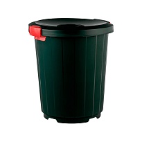 Мусорный бак с крышкой - воронкой на колесах 105 л темно-зеленый 105 темно-зеленый в Гомеле