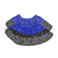 Бахилы сине-черные 1000 шт (500 пар), 54 мкм, двойная подошва, с одной резинкой, Прочные+ в Гомеле