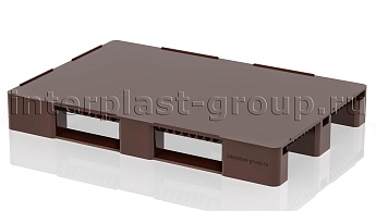 Поддон пластиковый сплошной с бортиками коричневый в Гомеле