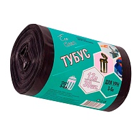 Мешки для мусора 12 л, черные, в рулоне 30 шт., ПНД, 6 мкм, 550х320 мм, Концепция Быта Tubus, 604936 в Гомеле