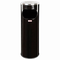 Урна с пепельницей 18 литров, нержавеющая сталь, черная, LAIMA PROFESSIONAL в Гомеле