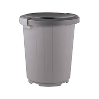 Мусорный бак с крышкой - воронкой на колесах 105 л серый 105 серый в Гомеле
