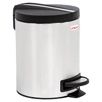 Ведро-контейнер для мусора (урна) с педалью LAIMA Modern, 5 л, матовое, нержавеющая сталь в Гомеле